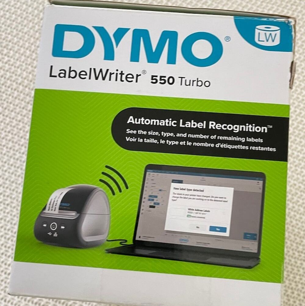 DYMO LabelWriter 550 Turbo Label Printer, Label Maker, High-Speed Labeler